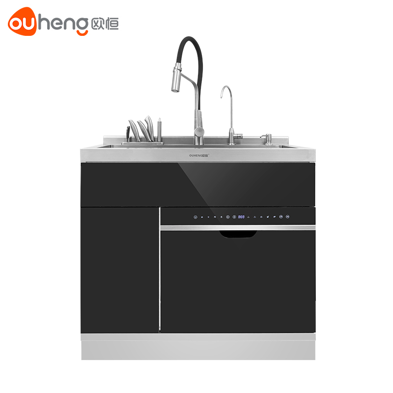 欧恒OHD6集成水槽洗碗机一体柜厨房全自动家用蒸烤箱一体式洗碗柜